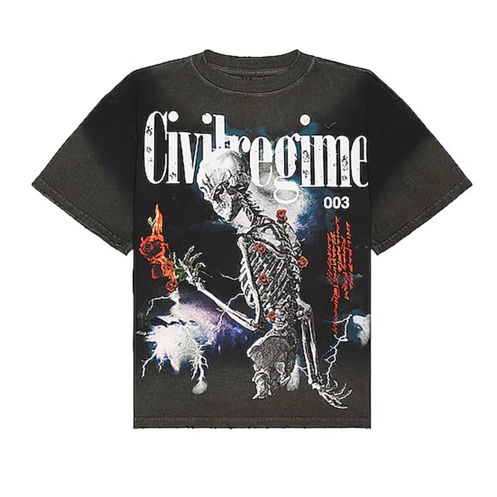 NIB CIVIL REGIME REAP IN THE STORM TEE IN VINTAGE BLACK SZ M (RARE! ) - Picture 2 of 7